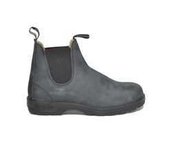 BLUNDSTONE RUSTIC BLACK LEATHER CHELSEA BOOTS STYLE 587